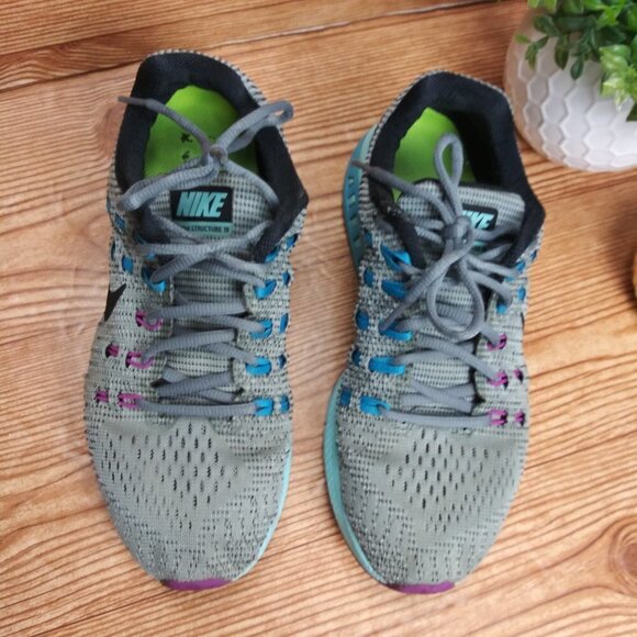 Nike Women's Air Zoom Structure 19 Gray Running Shoe sneakers size 9.5 - Picture 2 of 11